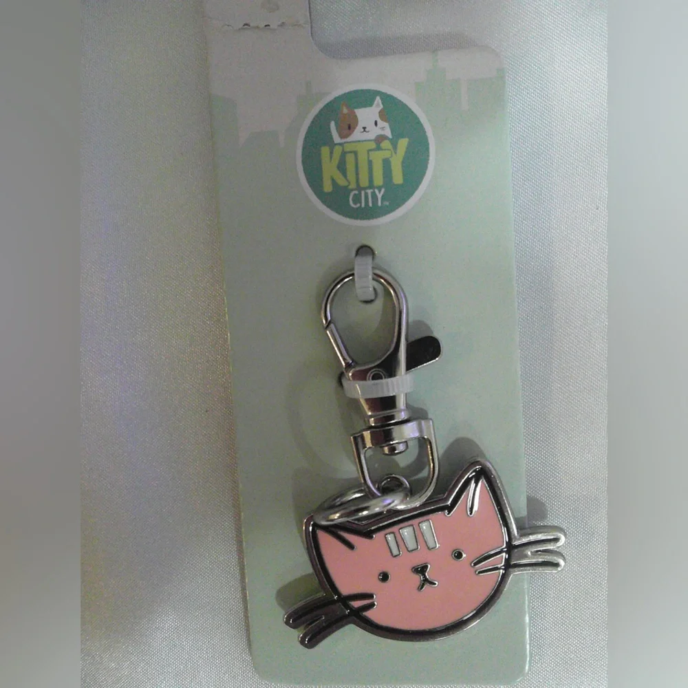 Kitty City Green Cat Face Print Harness/Leash Set, Collar, Bow Tie, Charm